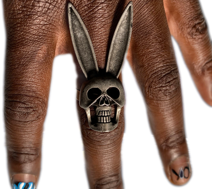 Big Ear Bunny Skull Ring