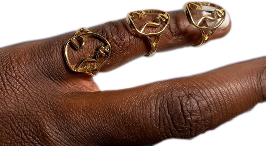 Gold Face Rings