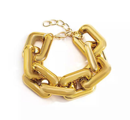 Thick Link Bracelet (Gold)